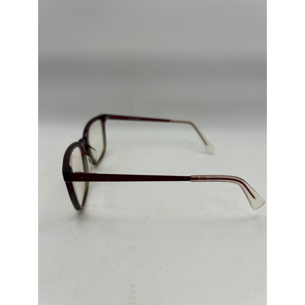 Cole Haan Square Eyeglasses Burgundy Olive Green Gradient Frames CH5001